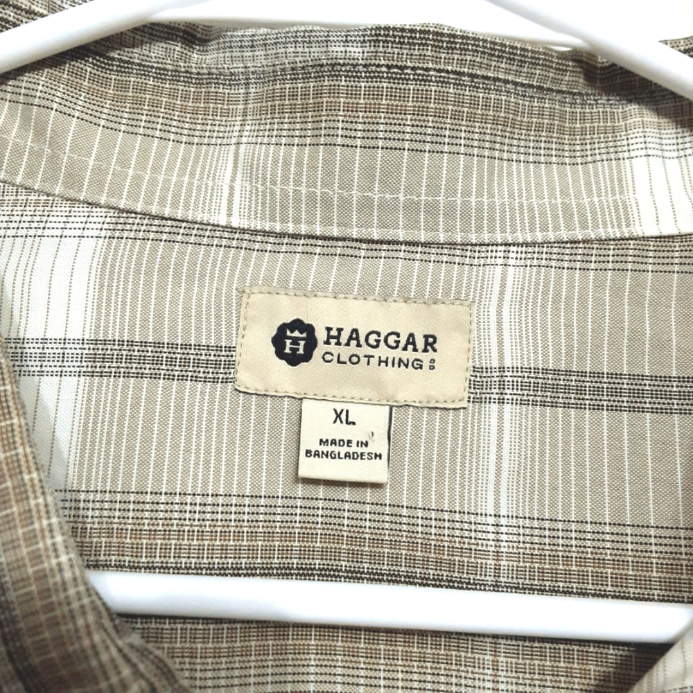 Haggar Button Up Shirt Mens XL - Picture 4 of 11